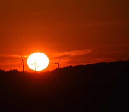 Sonnenuntergang von der Liebenburg aus gesehen