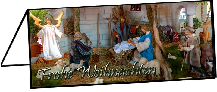 Klappkarte "Weihnachtskrippe Hasborn