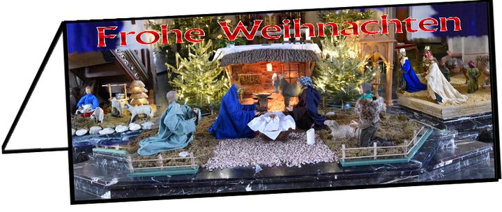 Klappkarte "Weihnachtskrippe Sotzweiler